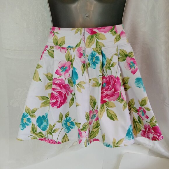 Le Chateau Size 7/8 Cotton Flower Floral White Pink Blue Peony Y2K Vintage Med - Picture 7 of 14